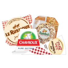 Chavroux geitenkaas, Rambol notenkaas of Le Rustique brie of camembert